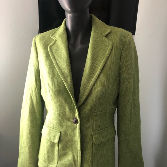 Wool bright green blazer Tommy Hilfiger - Picture 2 of 4